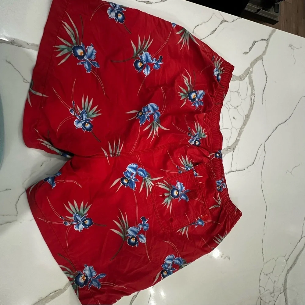 Tommy Bahama Relax Orchid Groves Swim Shorts Floral Print XL Nylon Board Shorts
